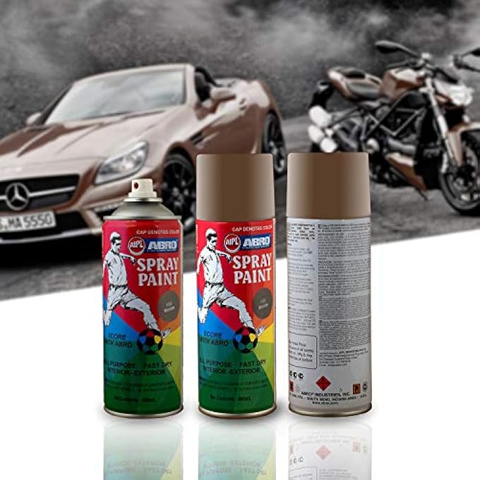 Abro SP-132 علبة طلاء رذاذ متعددة الاستخدامات للسيارات والدراجات (400 مل، برونزي، 1 قطعة) - Image 5